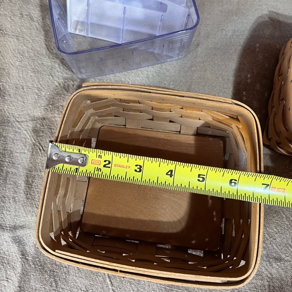 Longaberger Card File Baskets (Set of 2) with Basket protecters and Dividers EUC - Picture 6 of 8